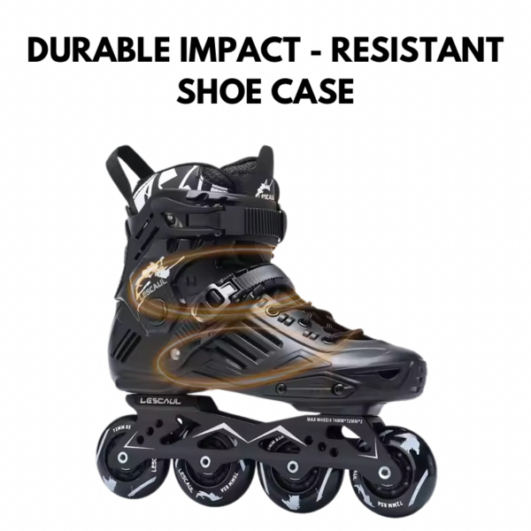 Professional In-line Roller Skates BLACK - Image 2