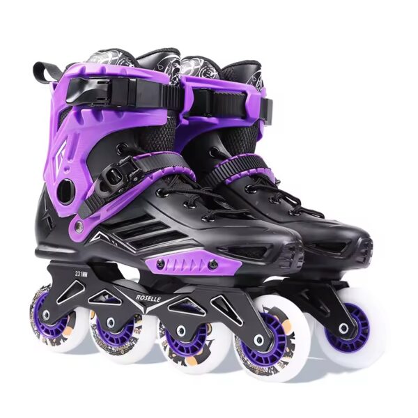 Professional In-line Rollerskates BLACK/PURPLE