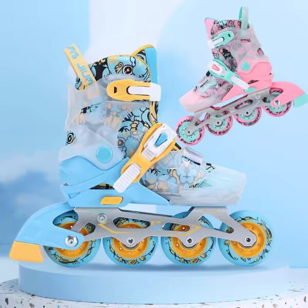 Kids In-line Rollerskates LIGHT BLUE - Image 2