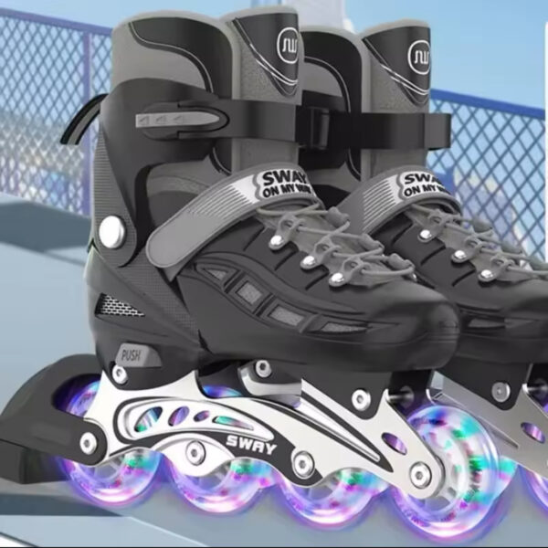 Professional Roller Skates BLACK - Image 2